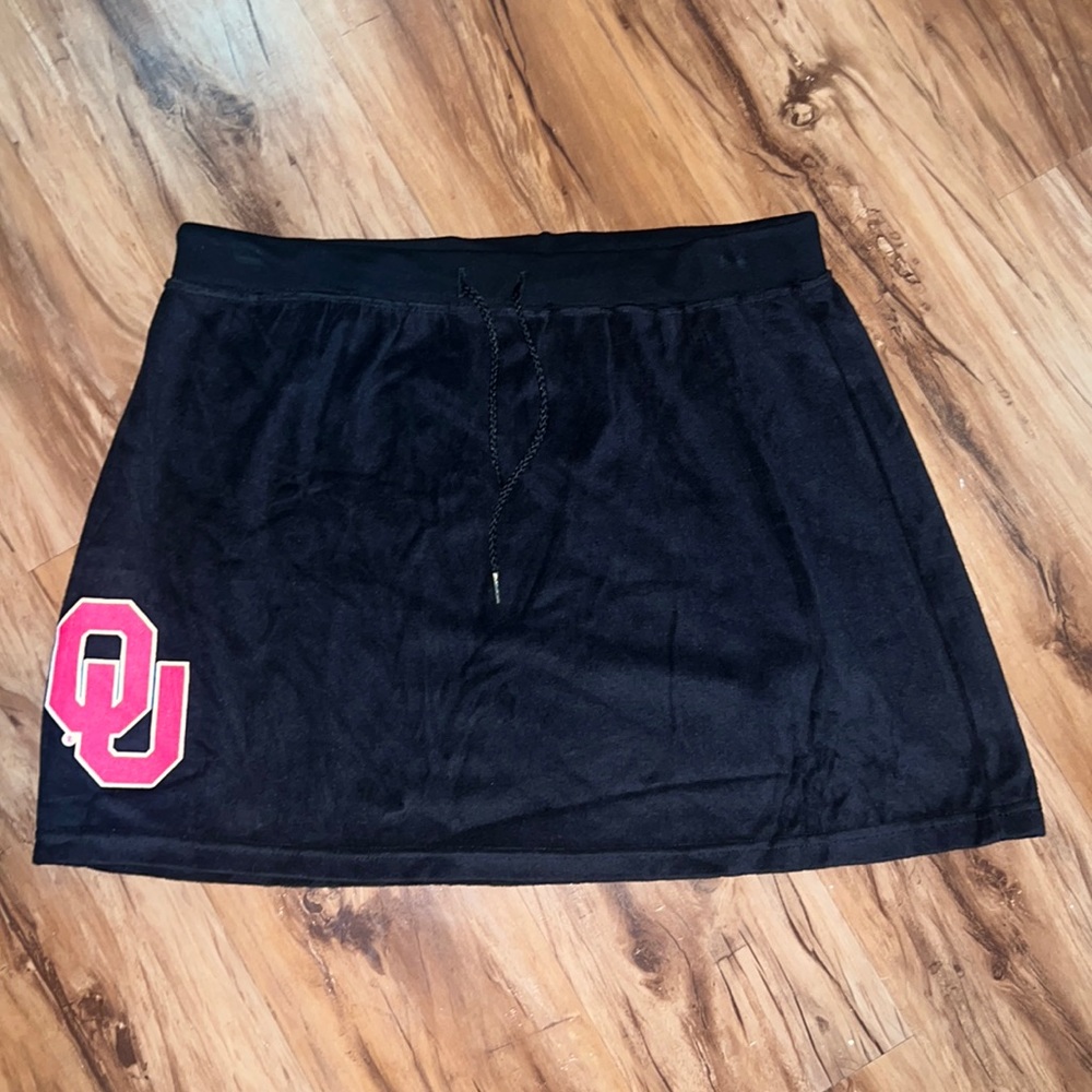 Black university of Oklahoma  collegiate terry cloth skirt